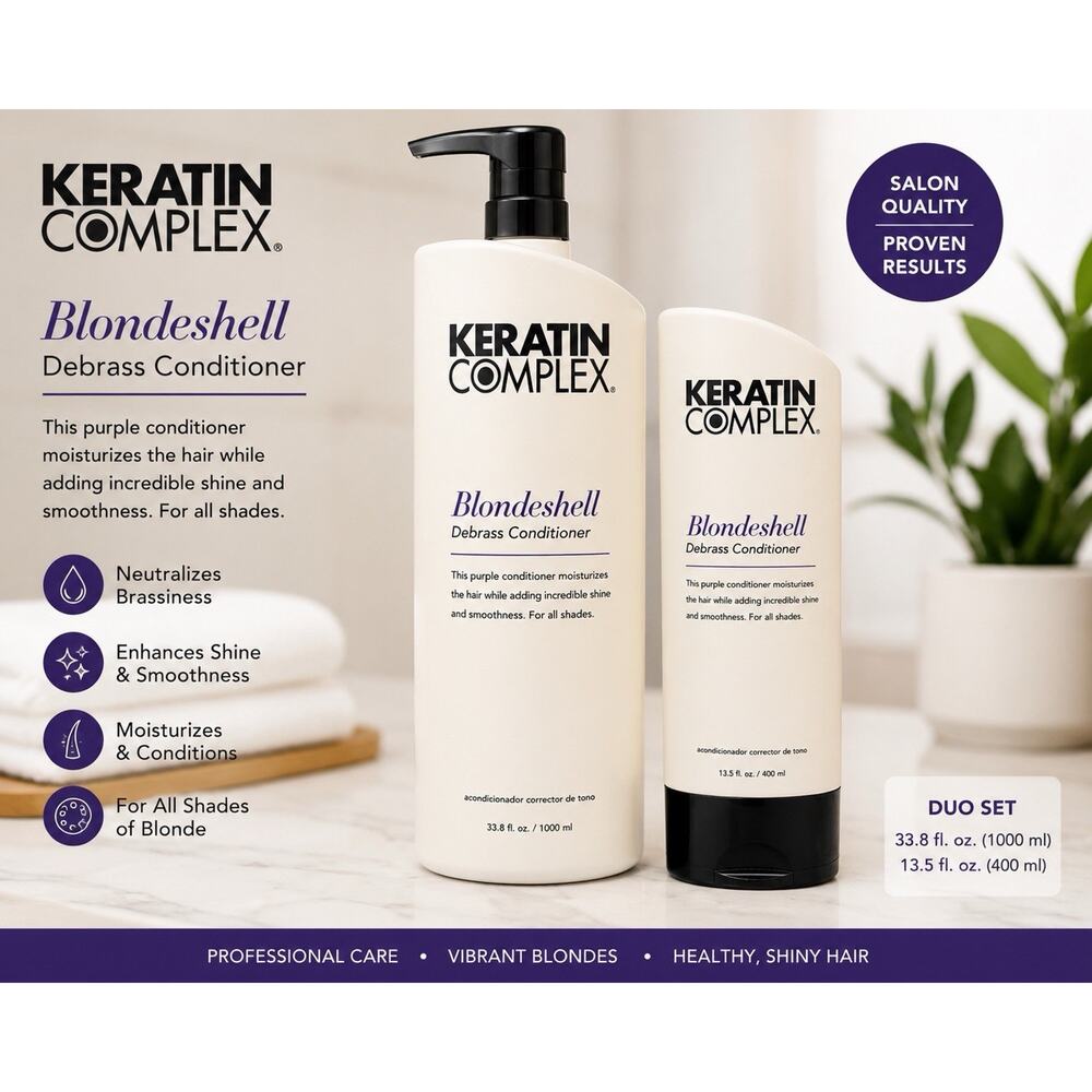 Keratin Complex Blondeshell Debrass Conditioner Duo 33.8oz + 13.5oz Set